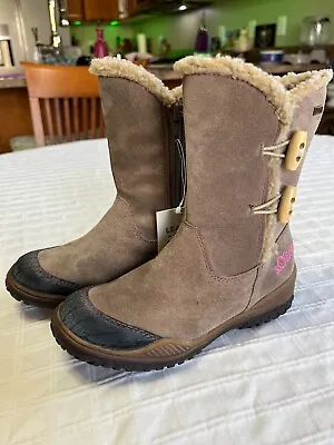 S. Oliver Tex Boots SuedeLil Girls Sz. 11 (EU 28) Full Zip Rubber  Soles NEW! • $32