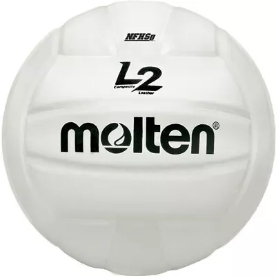 Molten L2 White Indoor Volleyball NFHS Composite Leather Official Size Weight • $34.99