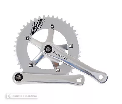 NEW Sugino MESSENGER RD-2 Single Speed Track Crankset 46T 165mm 1/8  SILVER • $189.95