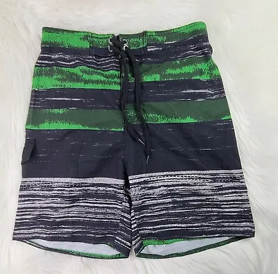 B Split Green Gray & Black Swim Trunks • $9.02