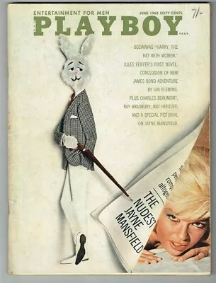 PLAYBOY MAGAZINE JUNE 1963 Jayne Mansfield W/CENTREFOLD VERYGOOD/CONDITION  • £23.99