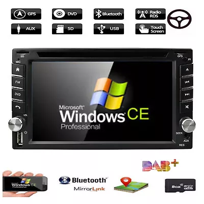 6.2  Double 2 Din Car DVD Stereo Radio CD Player GPS Navigation Bluetooth AM/FM • $119.69