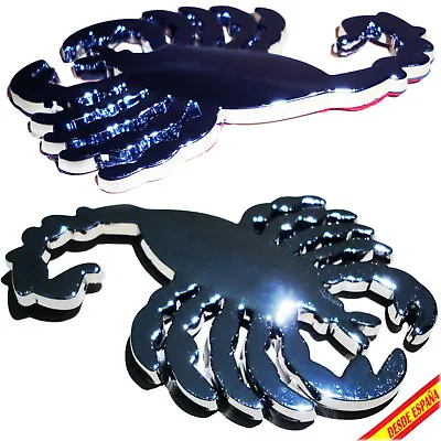 Sticker Adhesive Chrome Car Scorpion Relief Emblem Logo Decal • $44.74