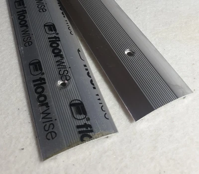 £8.99 • Buy CARPET METAL COVER STRIP DOOR PLATE GRIP BAR TRIM - THRESHOLD SILVER 90cm[3']2PK