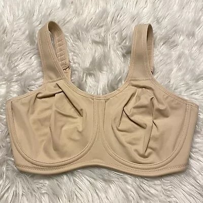 Wacoal 34DDD Sports Bra Beige Simone Maximum Support Underwire Back Close 855170 • $22.99