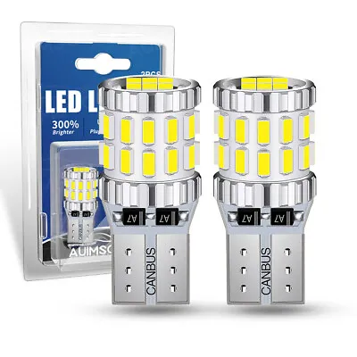2x LED License Plate Tag Light Bulbs Bright W5W 168 194 2825 T10 White 6000K • $24.99