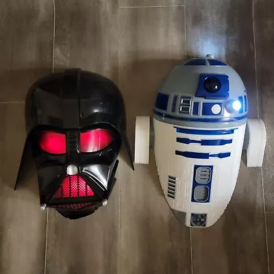 Star Wars Darth Vader & R2D2 3D FX LED Night Light Mask Wall Decor Tested • $29.95