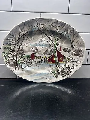 J&G MEAKIN English Staffordshire.  Welcome Home Oval Platter 12 Inches • $18