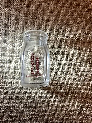 Red Lettering Quality Dairy Cream Bottle Mini Size 2.1”Tall Shoemaker’s Dairy • $10.30