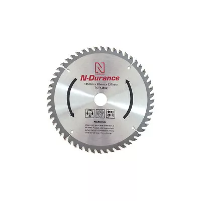 N-Durance Circular Saw Blade 165 X 20mm 52T TCT16552 Suitable For Makita Dewalt • £12.99