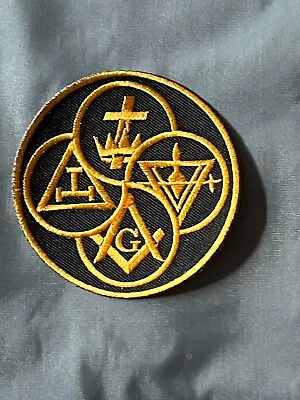 Masonic Bodies York Rite Patch Sew Freemason Fraternity Black Gold NEW! • $7.95