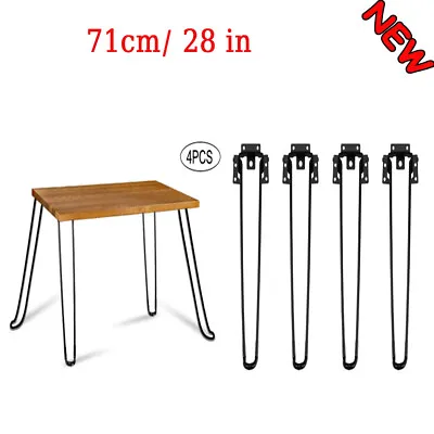 28  Height Black Foldable Hairpin Table Legs (Set Of 4) Folding Table Legs 3/8  • $26.60