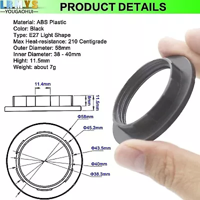 £2.50 • Buy Lamp Shade Adapter Reducer Plate Washer Ring Heat Resistant PACK OF 4 Twist Lock