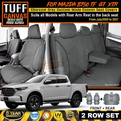 TUFF HD TRADE Canvas Seat Covers 2ROW Mazda BT-50 TF GT XTR BT50 7/2020-2024 CH • $299