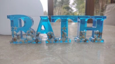 £16.50 • Buy Handmade Resin Freestanding/hanging BATH Sign -Made To OrderCUSTOMISABLE