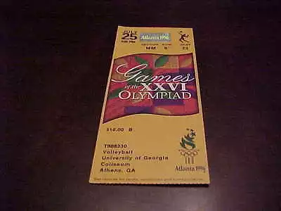 1996 Men's Olympic Volleyball Ticket 7/25 Italy Netherlands Russia Yugoslavia  • $17.85