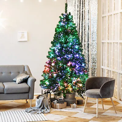 £33.27 • Buy Green Xmas Fibre Optic Christmas Tree Multicoloured With Star LED Lights 120CM