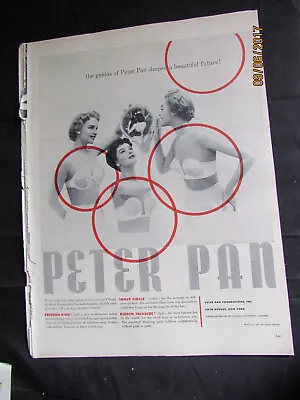 1954 VTG Orig Magazine Ad PETER PAN Strapless Bra Exciting Summer For You • $10