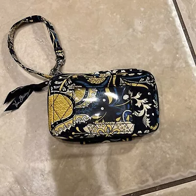 Vera Bradley Retired Ellie Blue ID Coin Purse/Zip Around Wallet W/ Lanyard • $6.99