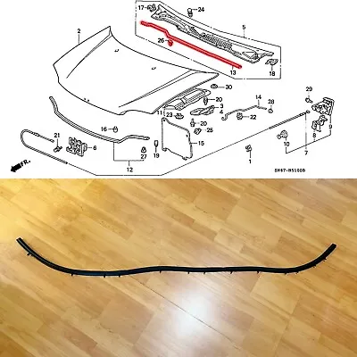$48 • Buy Hood To Cowl Weatherstrip Rubber Seal For Honda Civic EG Ferio 92-95