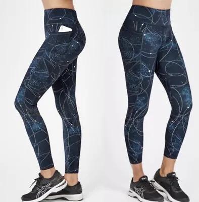 Sweaty Betty Zero Gravity Leggings Cosmic Print Size XS 7/8 Length NEVER WORN • £40.54