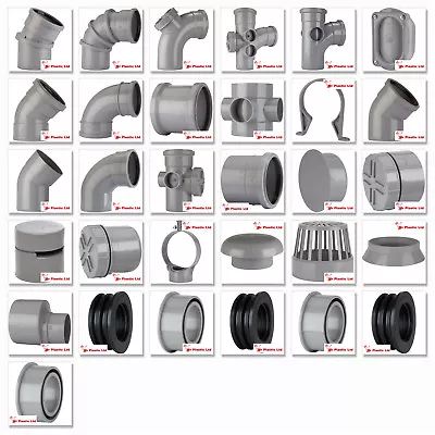£5.78 • Buy Polypipe 110mm Ring Seal, Push Fit Soil And Vent Pipe Fittings In Grey