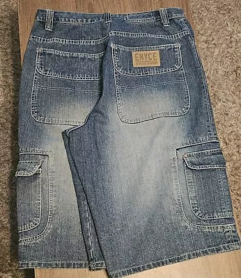 Enyce Shorts Mens 34 Light Blue Denim Skater Y2K  • $20