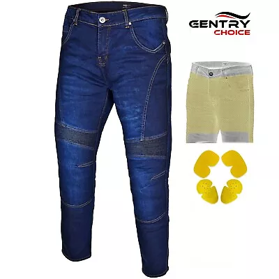 RIDERACT® Motorcycle Jeans For Men Reinforced Denim Jeans Motorbike Riding Pant • $73.49