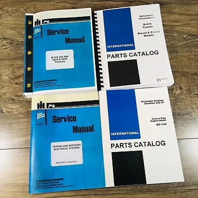 Farmall International B-414 Gas Tractor Service Parts Manual Set Repair BC-144 • $79.97