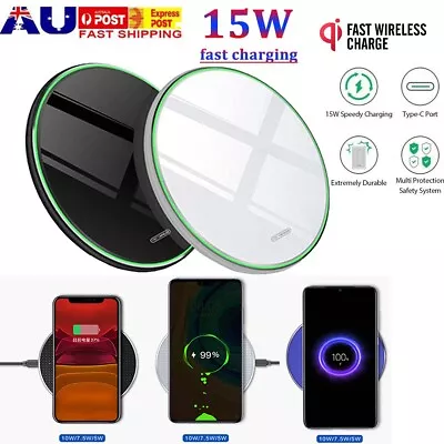 Wireless FAST Charger For IPhone 15 14 12  Pro Samsung S23 S22 S10 Charge Pad • $8.16