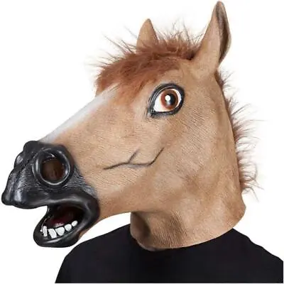 Wicked Costumes Horse Head Mask Adult Animal Fancy Dress • £16.49