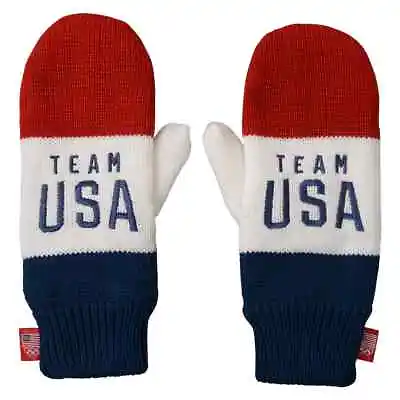 Officially Licensed Team USA Olympics Mittens Red White Blue Adult Gloves New • $5.53