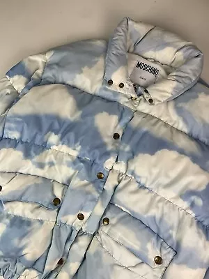 Vtg Moschino Jeans 90s Cloud Goose Down Puffa Jacket Large XL Shirt • $377.71