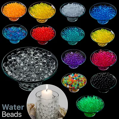 £0.99 • Buy 500 Aqua Water Beads Wedding Table Decor Crystal Magic Balls Bio Soil Plant Vase