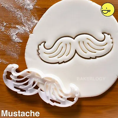 Moustache Cookie Cutter Mustache Little Man Gentleman Birthday Dapper Biscuit • $10.99