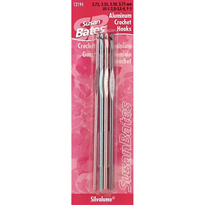 Silvalume Aluminum Crochet Hook Set Sizes C2 To E4 • $9.61