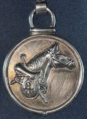 Vintage 925 Sterling Silver Horse Key Ring Italy. Equestrian Theme • $74