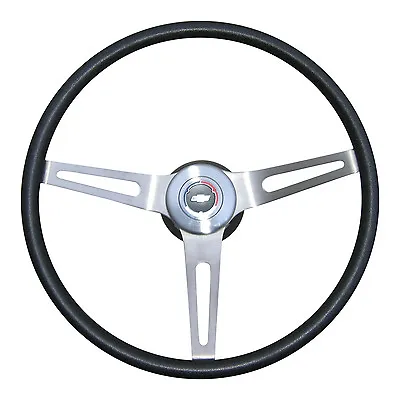 $209.95 • Buy 1969 1970 Chevelle Cushion Grip 3 Spoke Steering Wheel  Black