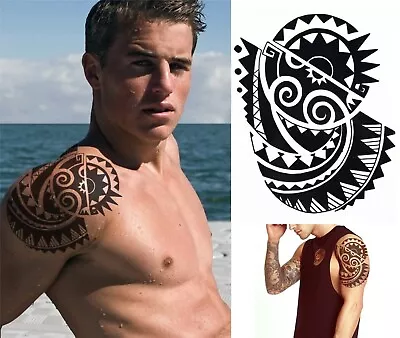 Fake Temporary Tattoos DIY Realistic Body Art Sticker TRIBAL MAORI TURTLE • £2.89