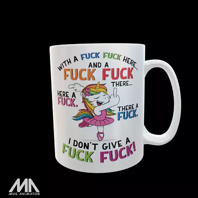 $23.90 • Buy With A-Fuck-fuck Here Rude Unicorn 11oz Coffee Mug Cup Novelty