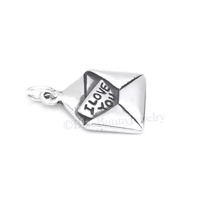 I LOVE YOU Charm Pendant 925 Sterling Silver Love Letter Charm .925 Valentine • $17.99