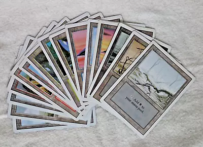 Revised Ed. Basic Land Set 15 Total - EX-NM -  MTG Magic The Gathering • $6.50