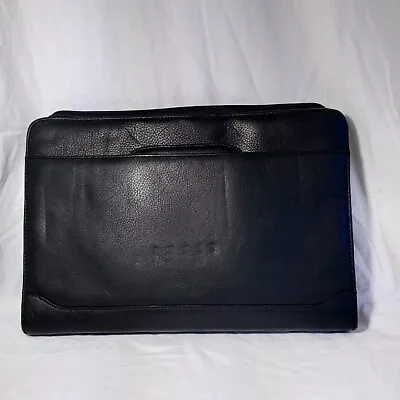 San Babila Italian Leather Thin Briefcase Folio Bag Organiser Case Portfolio  • $95.50
