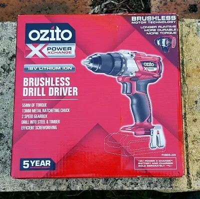 Top Quality Ozito Brushless Cordless Hammer Impact Drill Skin Power Tool Torque • $69.97