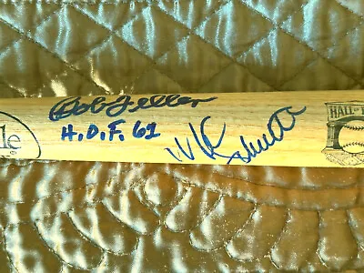 BOB FELLER And Mike Schmidt Signed HOF Mini Bat HALL OF FAME 16 Inch RARE • $55