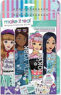 Make It Real Sketchbook - Style And Fashion Design Book For Children • £9.36