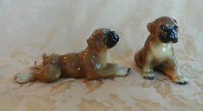 Pair Of Vintage Original Mortens Studio Pug Dog Figurines • $36.51
