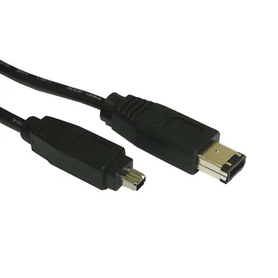 £2.99 • Buy 1m Firewire 400 IEEE1394 6 Pin To 4 Pin Male Cable Lead PC Mac DV OUT CAMCORDER