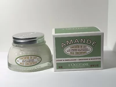 L'Occitane AMANDE Milk Concentrate Smoothing Beautifying Cream 3.5 Oz NEW SEALED • $49.99