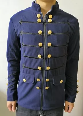 Mens Retro Steampunk Double Breasted Jacket Gothic Victorian Frock Coats Uniform • $39.05